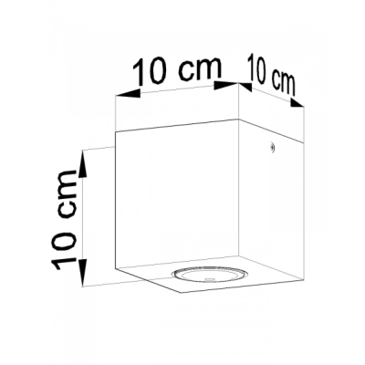 QUAD plafon betonowy Loft Industrial Sollux lighting