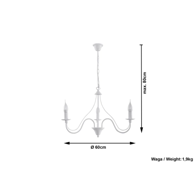 MINERWA 3 żyrandol SL.0213 White Sollux lighting