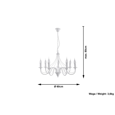 MINERWA 7 żyrandol SL.0215 White Sollux lighting