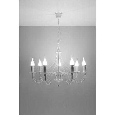 MINERWA 7 żyrandol SL.0215 White Sollux lighting