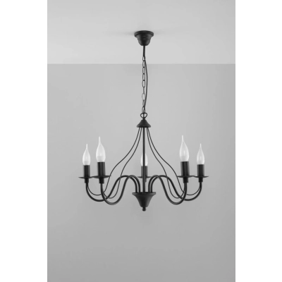 MINERWA 5 żyrandol SL.0218 Black Sollux lighting