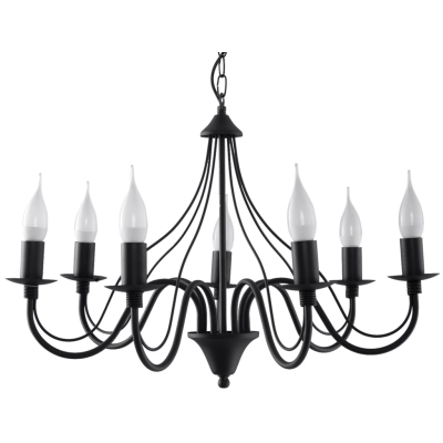 MINERWA 7 żyrandol SL.0219 Black Sollux lighting