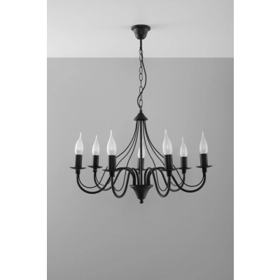 MINERWA 7 żyrandol SL.0219 Black Sollux lighting