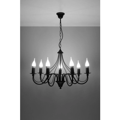 MINERWA 7 żyrandol SL.0219 Black Sollux lighting