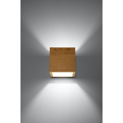 QUAD kinkiet drewniany w stylu skandynawskim Sollux lighting