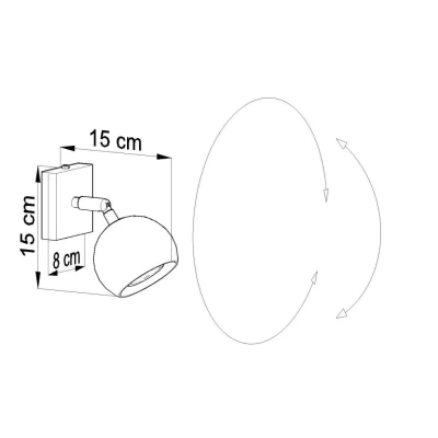 OCULARE 1 White reflektorek kinkiet plafon Sollux lighting