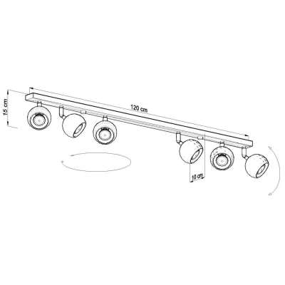 OCULARE 6 L White reflektorki listwa Sollux lighting