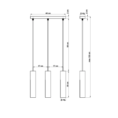 Lino 3 lampa wisząca GU10 SL.0638