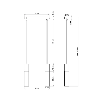 Borgio 2 lampa wisząca GU10 biały SL.0648