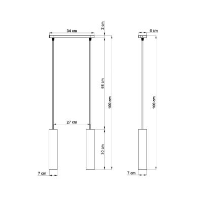 Luvo 2 lampa wisząca GU10 SL.0654