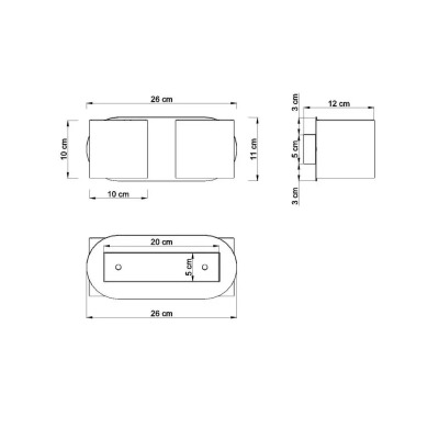 Orbis 2 kinkiet GU9 czarny SL.0660