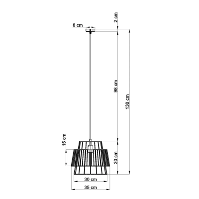 Gate lampa wisząca E27 czarny SL.0663