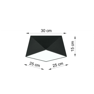 Hexa 25 plafon E27 czarny SL.0687