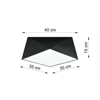 Hexa 35 plafon E27 czarny SL.0690