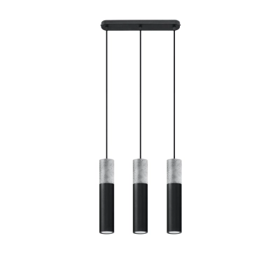 Borgio 3 lampa wisząca GU10 czarny SL.0652 Sollux