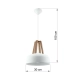 CASCO lampa wisząca skandynawski design Biała Naturalne Drewno Sollux lighting