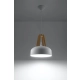 CASCO lampa wisząca skandynawski design Biała Naturalne Drewno Sollux lighting