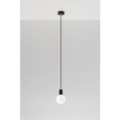 EDISON lampa wisząca czarna Sollux lighting