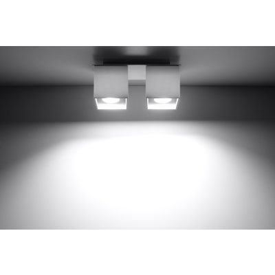 QUAD 2 lampa sufitowa biała Sollux lighting