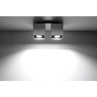 QUAD 2 lampa sufitowa szara Sollux lighting