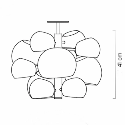 Astronomy 11 lampa wisząca E14 czarna