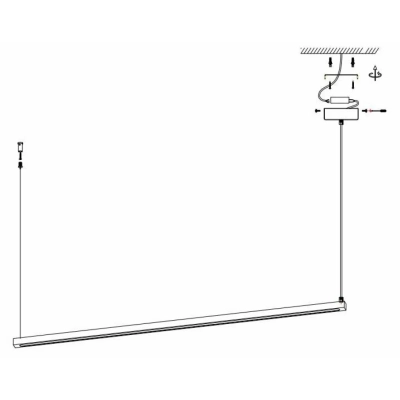 Beam 80 lampa wisząca LED złota