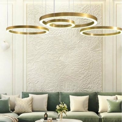 Circle 120 lampa wisząca LED mosiądz