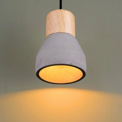 Concrete lampa wisząca E27 szary beton