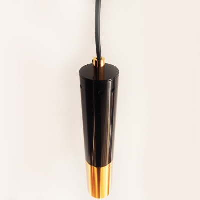 Golden Pipe 1 lampa wisząca G9 czarno złota