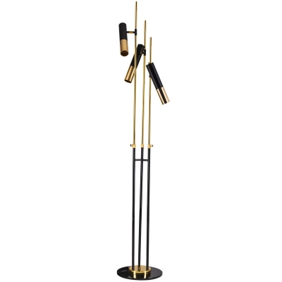 Golden Pipe 3 lampa stojąca G9 czarno złota Step into Design