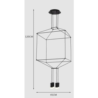 Linea 4 lampa wisząca G9 czarna