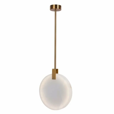 Marble lampa wisząca LED mosiądz marmur