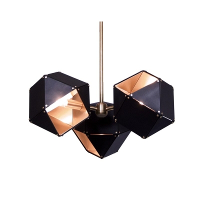 New Geometry 3 lampa wisząca E14 czarno złota Step into Design