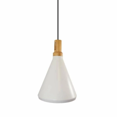 Nordic Woody lampa wisząca E27 biało drewniana Step into Design