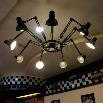 Spider 9 lampa wisząca E27 czarna