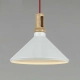 Nordic Woody lampa wisząca E27 biało-drewniana