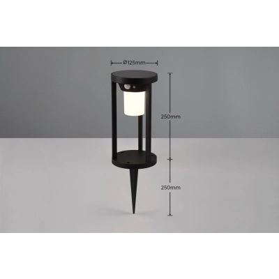 Carmo Solar lampa stojąca IP54 LED 2W 130lm 3000K 541069132 z czujnikiem ruchu