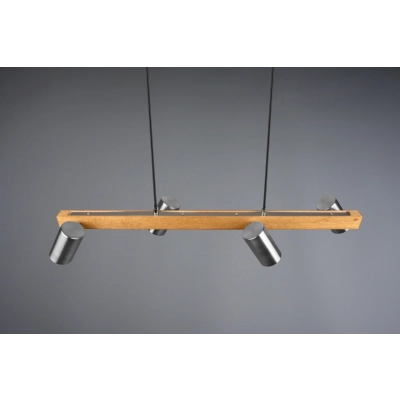 Marley lampa wisząca 4 x GU10 35 W nikiel - drewno 312490407 TRIO Lighting