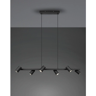 Marley lampa wisząca 6 x GU10 35 W czarna 302400632 TRIO Lighting