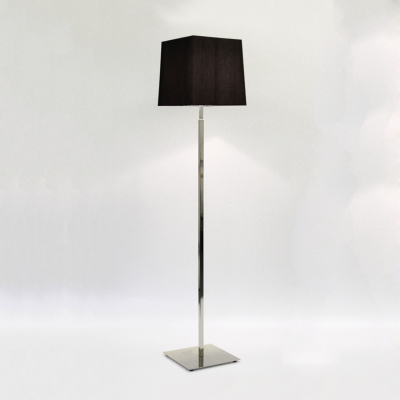 Azumi Floor lampa podłogowa E27 polerowany nikiel abażur Azumi Tapered Square 300 biały