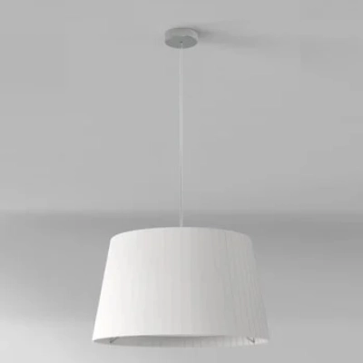 Pendant Suspension Kit 2 lampa wisząca E27 matowy nikiel abażur Tapered Round 400 Pleated biały