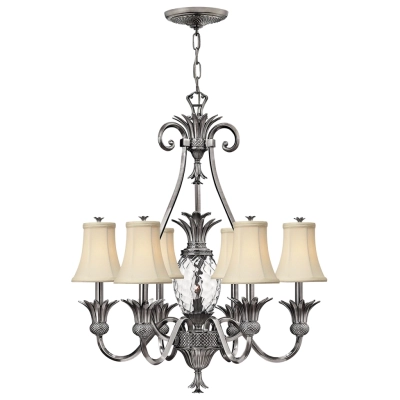 Plantation 7Lt żyrandol Antique Nickel Hinkley Elstead lighting