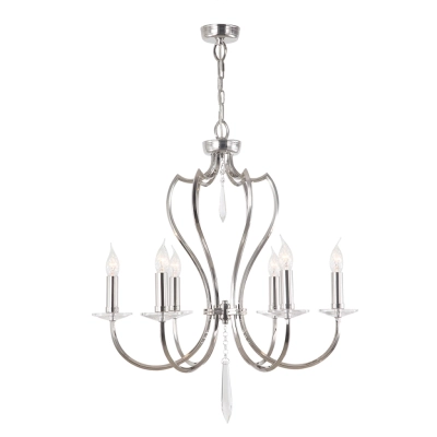 Pimlico 6 żyrandol 6xE14 nikiel Elstead Lighting