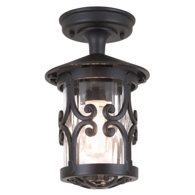 Hereford lampa sufitowa 1xE27 IP23 czarna Elstead Lighting