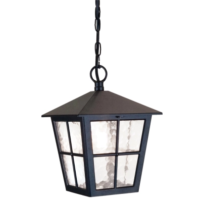 Canterbury lampa wisząca 1xE27 IP43 czarna Elstead Lighting