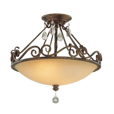 Chateau 2 lampa sufitowa 2xE27 kawowy Elstead Lighting