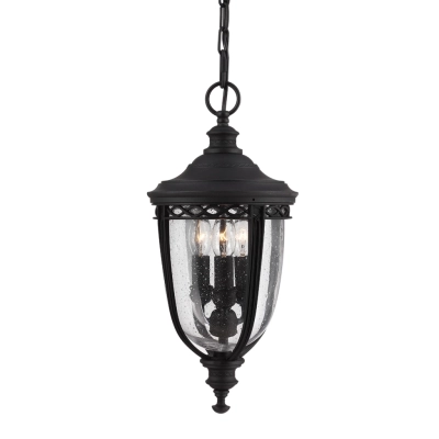 English Bridle lampa wisząca 3xE14 IP23 czarna Elstead Lighting