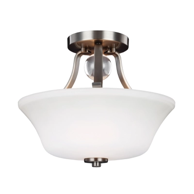 Evington lampa sufitowa 2xE27 satynowy nikiel Elstead Lighting