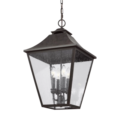 Galena 4 lampa wisząca IP44 4xE14 ciemnobrązowa Elstead Lighting