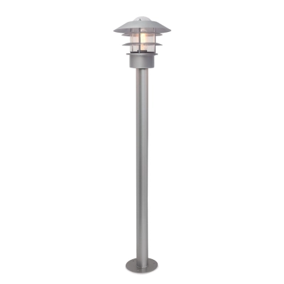 Helsingor lampa stojąca 1xE27 IP44 srebrna Elstead Lighting